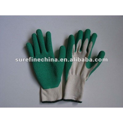 Cotton Lining Crinkle Latex Coated Working Glove